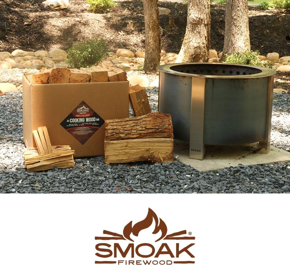 Smoak Firewood 12inch Length Premium Cooking Wood & Firewood Logs - Used for Grills, Smokers, Pizza ovens, firepits or fireplaces - USDA Certified Kiln Dried (White Oak - 12in pieces (45-50lbs))