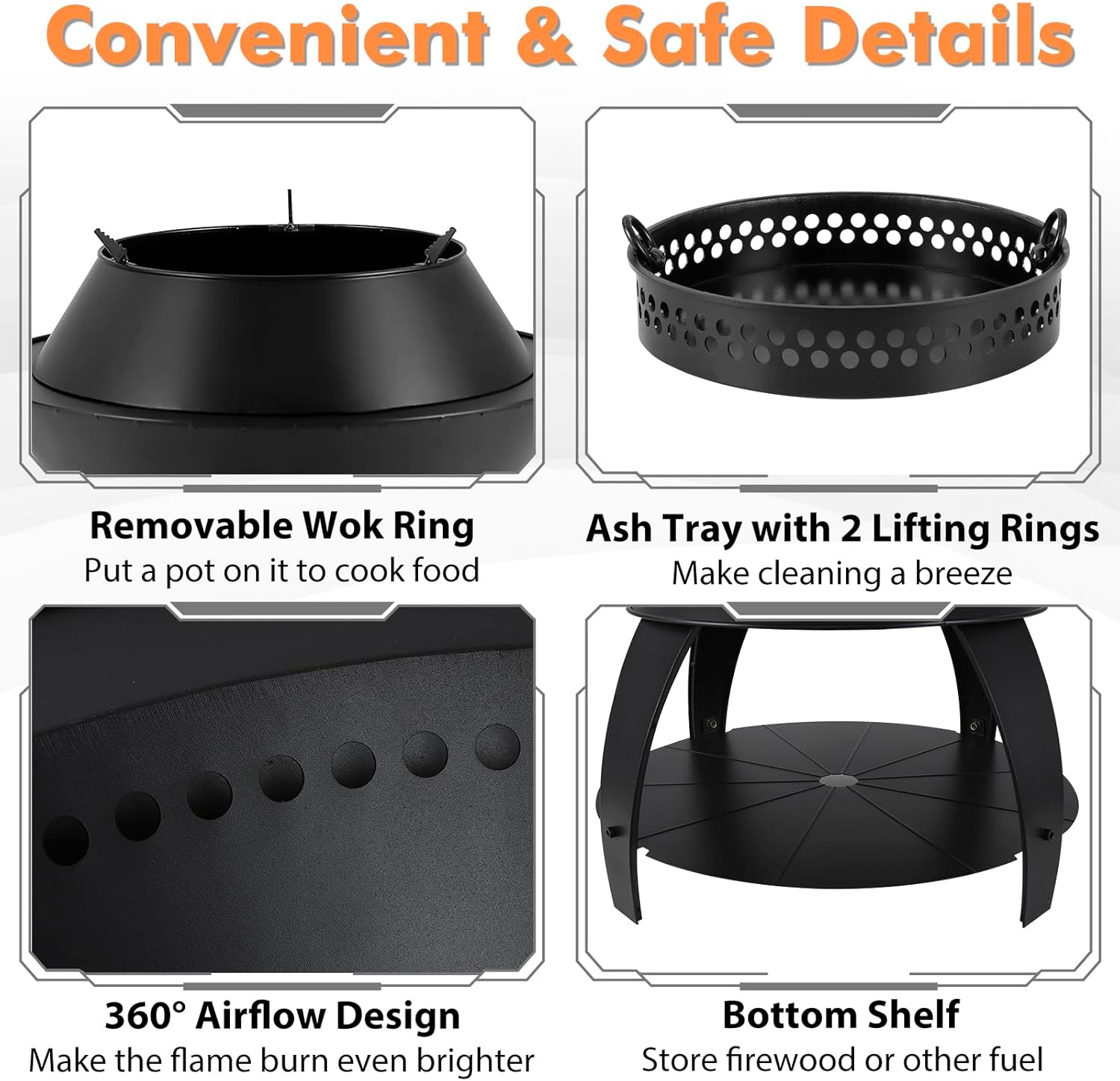 Giantex 3-in-1 Outdoor Fire Pit, 20