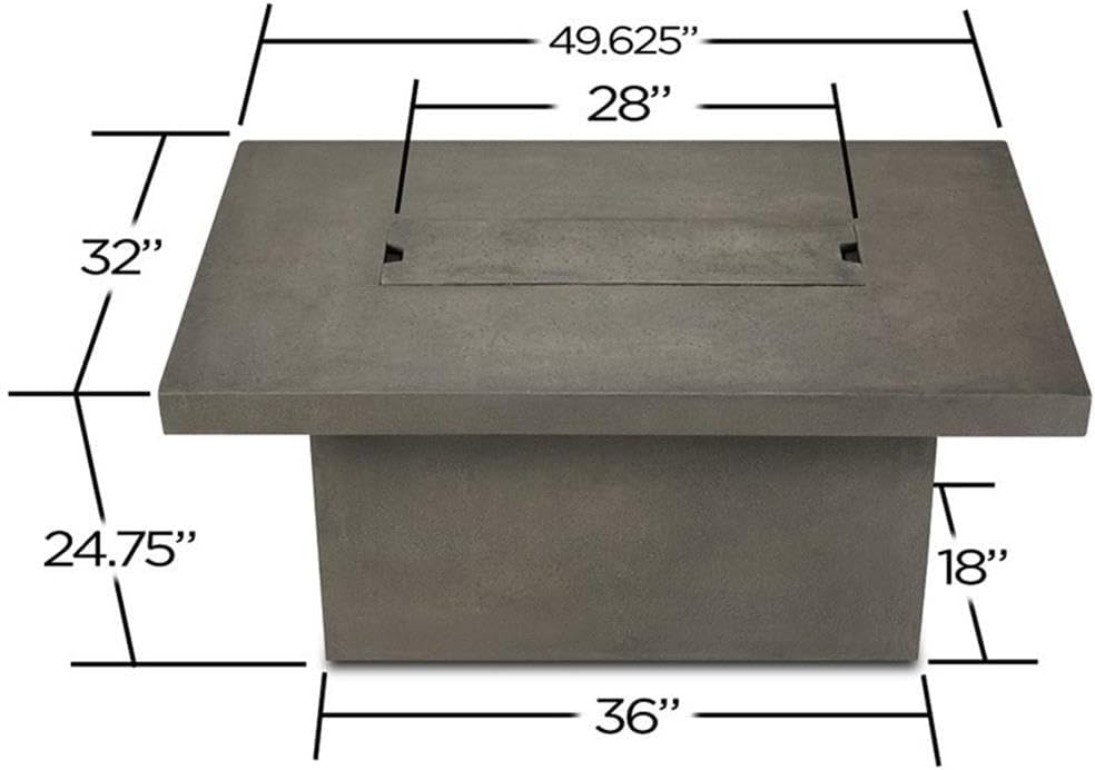 Bowery Hill Contemporary Propane Fire Pit in Glacier Gray