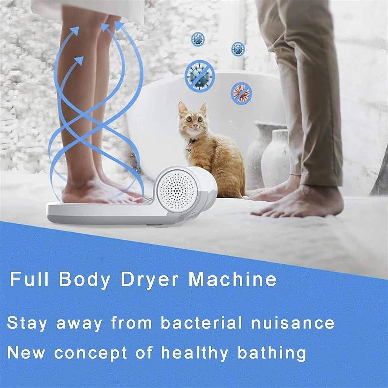 Full Body Dryer Machine,Negative Ions Body Dryer,Electric Body Dryer with weightscale，with 2 Gears Adjustmen,Heating and Cooling,Gravity Sensing