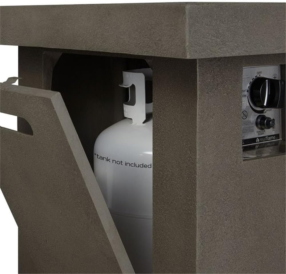 Bowery Hill Contemporary Propane Fire Pit in Glacier Gray