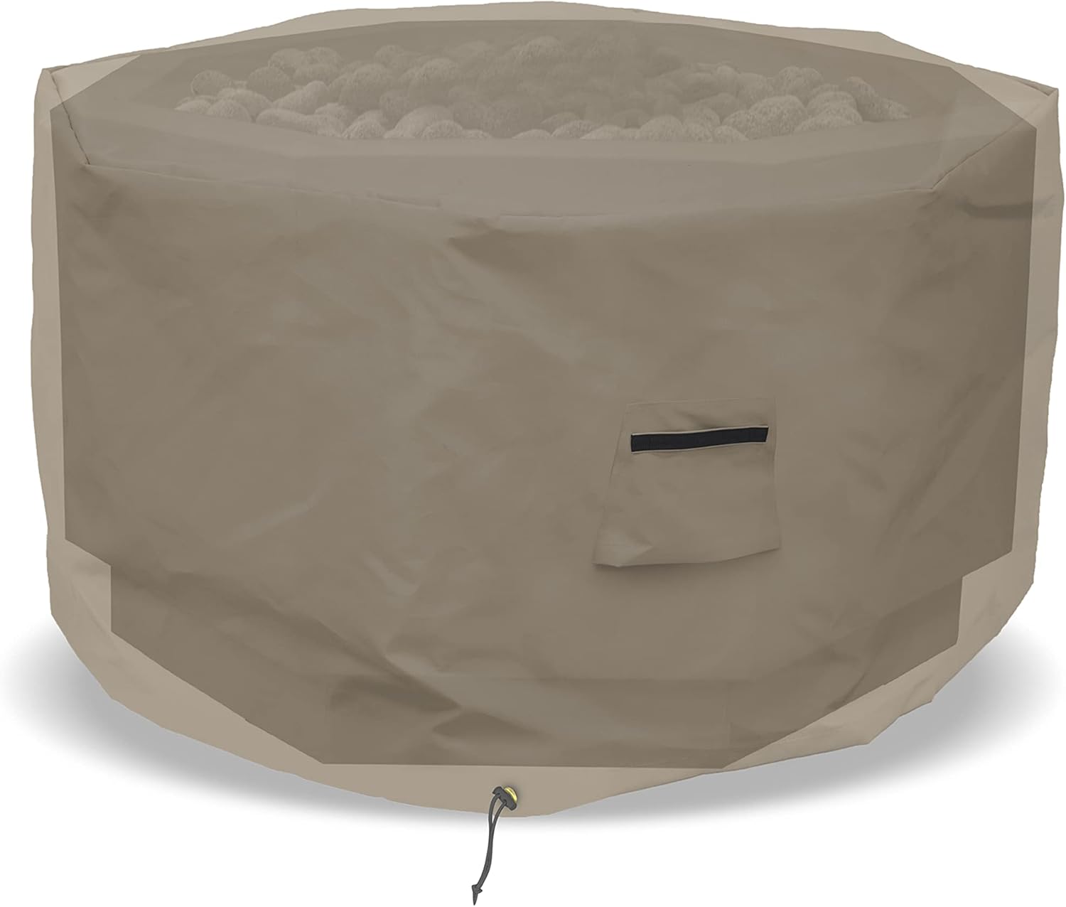 Covers & all Octagon Fire Pit Cover 12 Oz Waterproof - 100% Weather Resistant Outdoor Fire Pit Table Cover with Air Pocket & Drawstring for Snug Fit (40