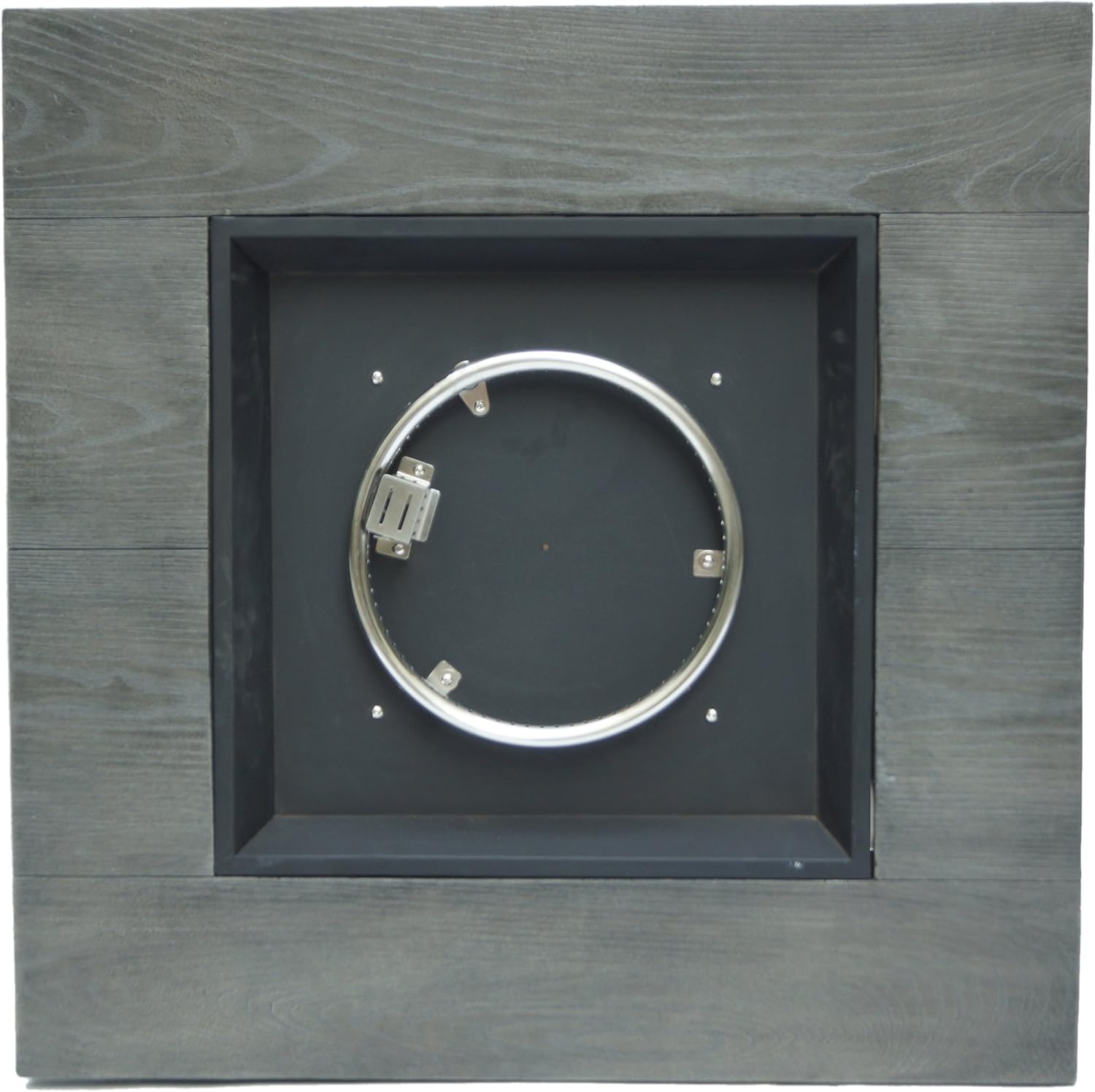 Christopher Knight Home Ellington Outdoor Square Gas Fire Pit, Grey With Wood Pattern