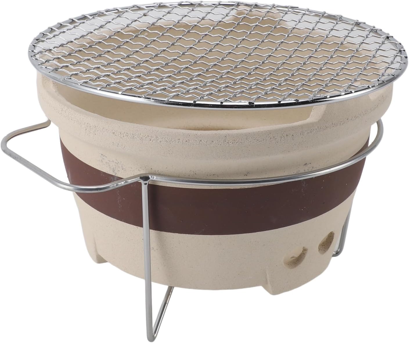 Clay Charcoal Stove Traditional Chinese Outdoor Indoor Portable Multifunctional Clay Grilling Tea Making Stove for Camping Picnic Home Use Coarse Ceramic Material 24 x 24 x 14 5cm