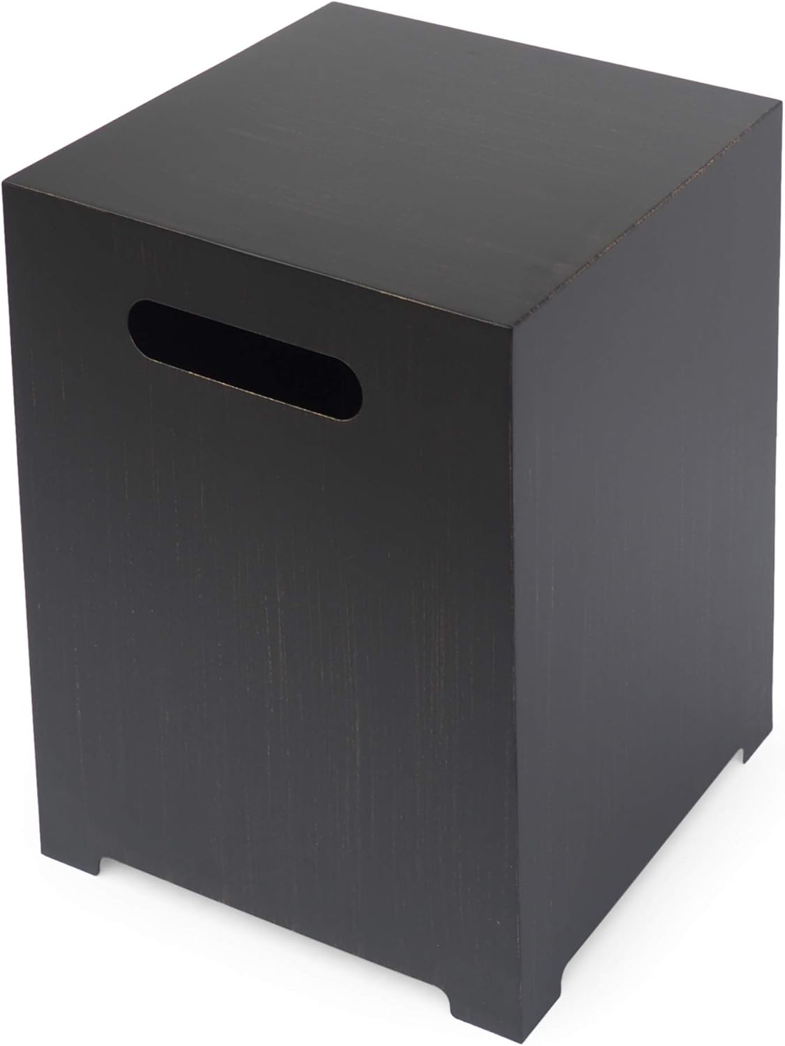 GDFStudio Outdoor Rectangular Fire Pit with Tank Holder, Brushed Brown