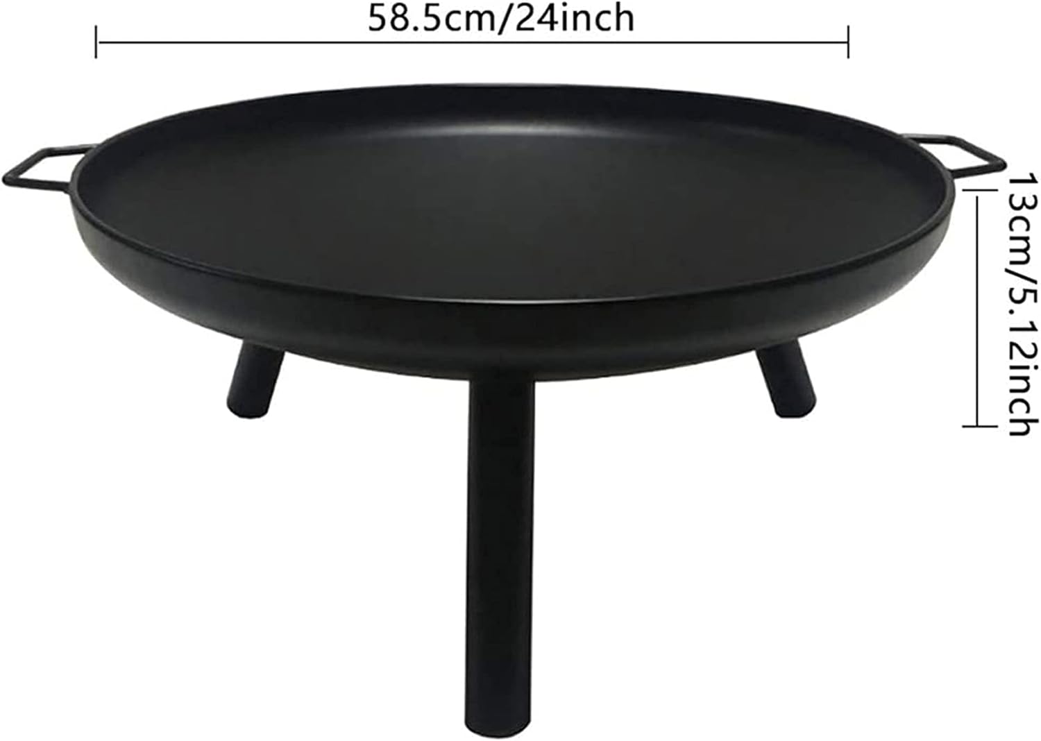 Outdoor Fire Pits & Bowls, Round Wood Burning Fire Pit, Portable Fire Pit BBQ Grill Patio Heater Fireplaces, for Outside Backyard Picnic Bonfire