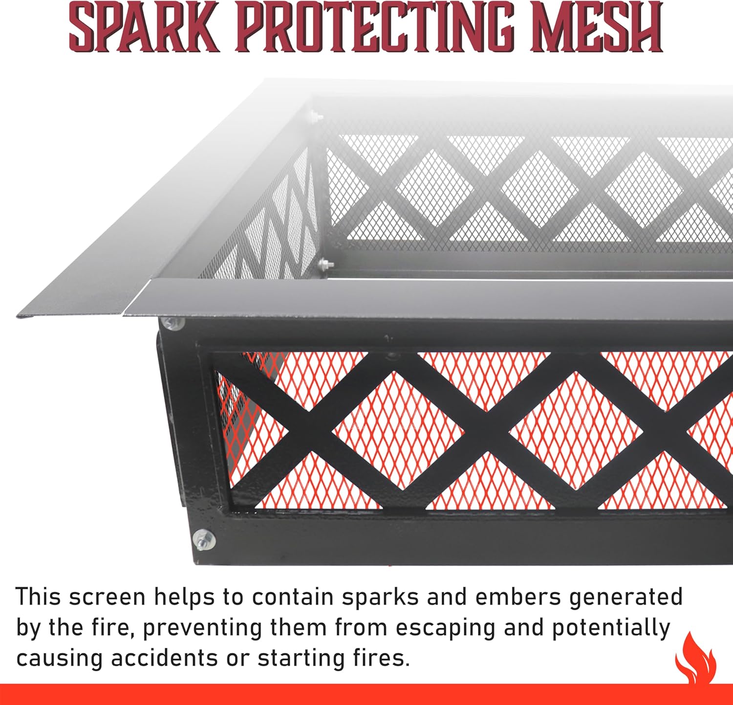 SIMOND STORE Smokeless Fire Pit Insert Square - 36