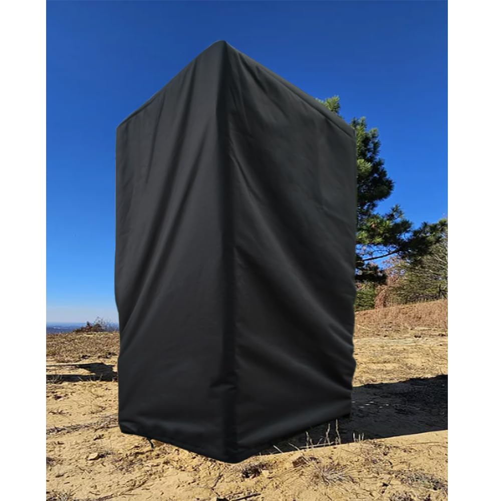 Burn Cage Cover for XXL Large Cage Incinerator Fire Pit Waterproof Heavy Duty Tall Square Burn Barrels Cover