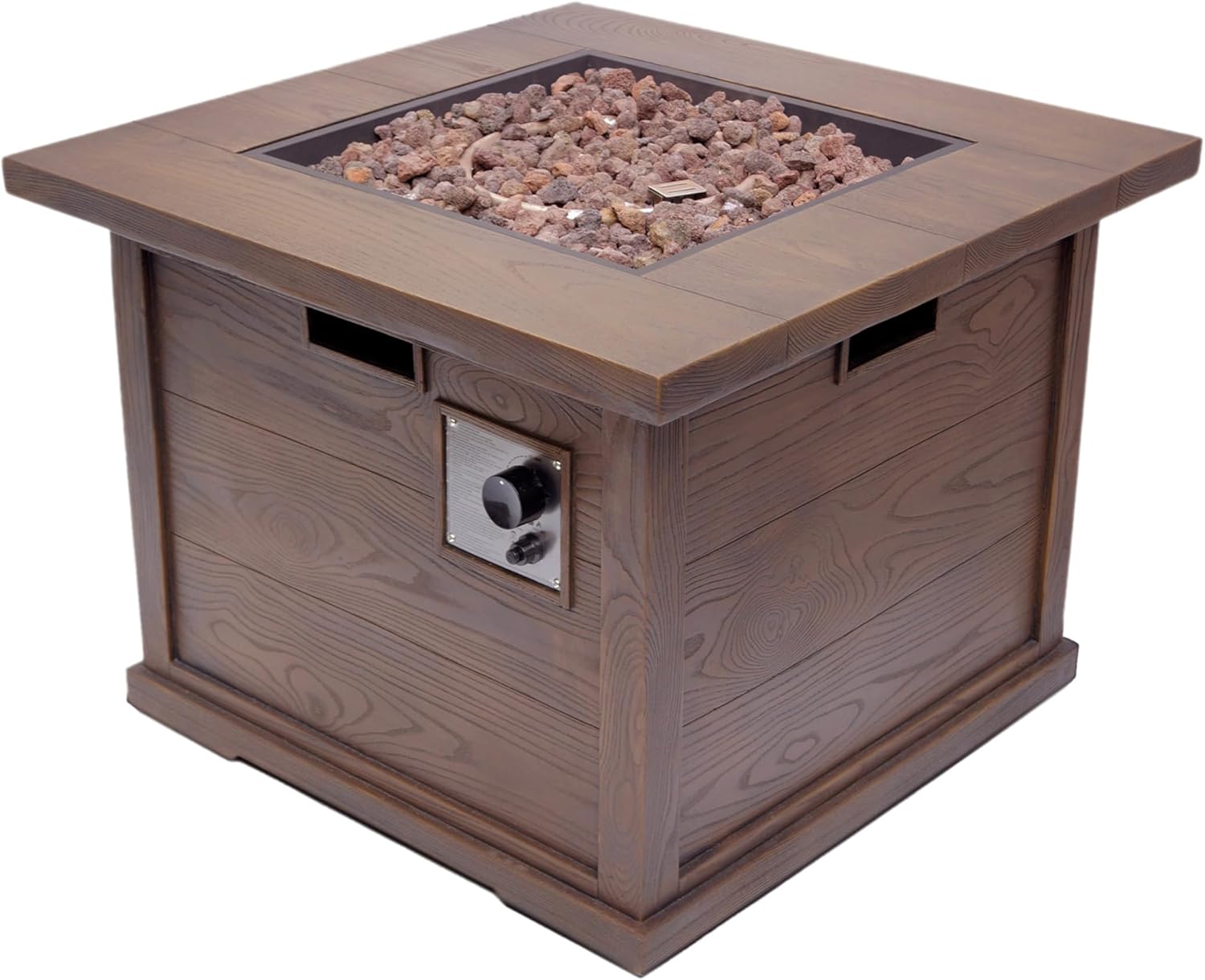 Ellington 40,000 BTU Square FIRE Pit- Brown