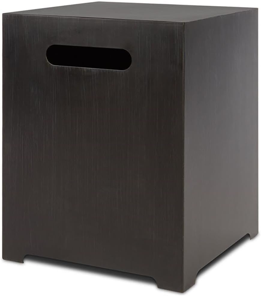 Home Square 2-Piece Set with Steel Propane Fire Pit and Tank Cover in Gray