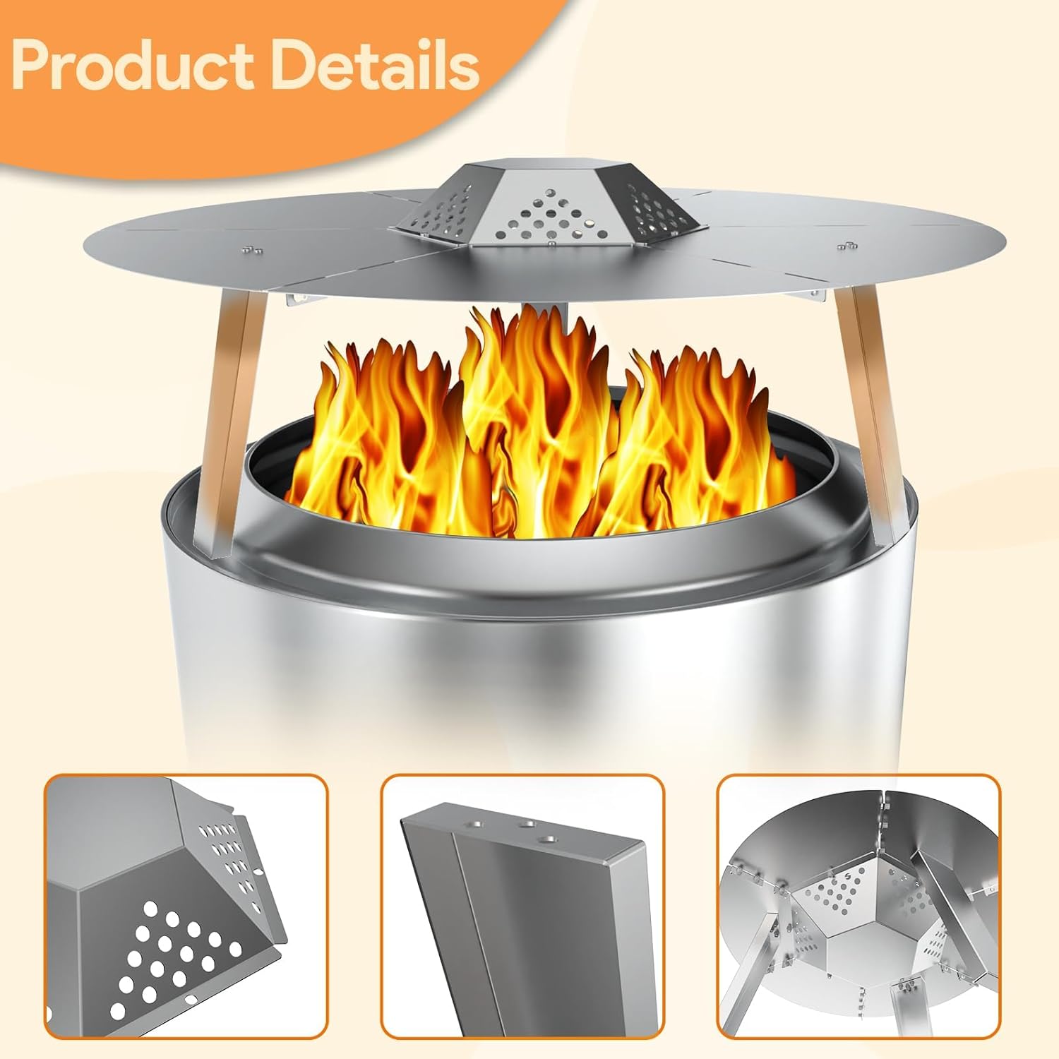 BQMAX FirePit Heat Deflector for Solo Stove Yukon 27