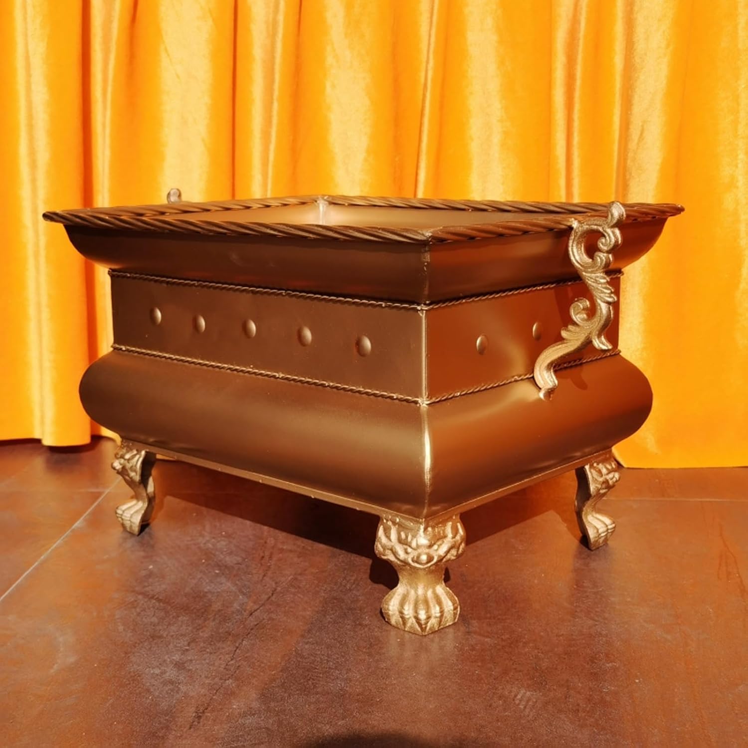 Burn Barrel for Yard Waste, Outdoor Fire Pit, Incinerator, Tabletop Firepit, Raised Legs for Yard Patio Backyard Leaves, Paper, Household Debris(35cm/13in)