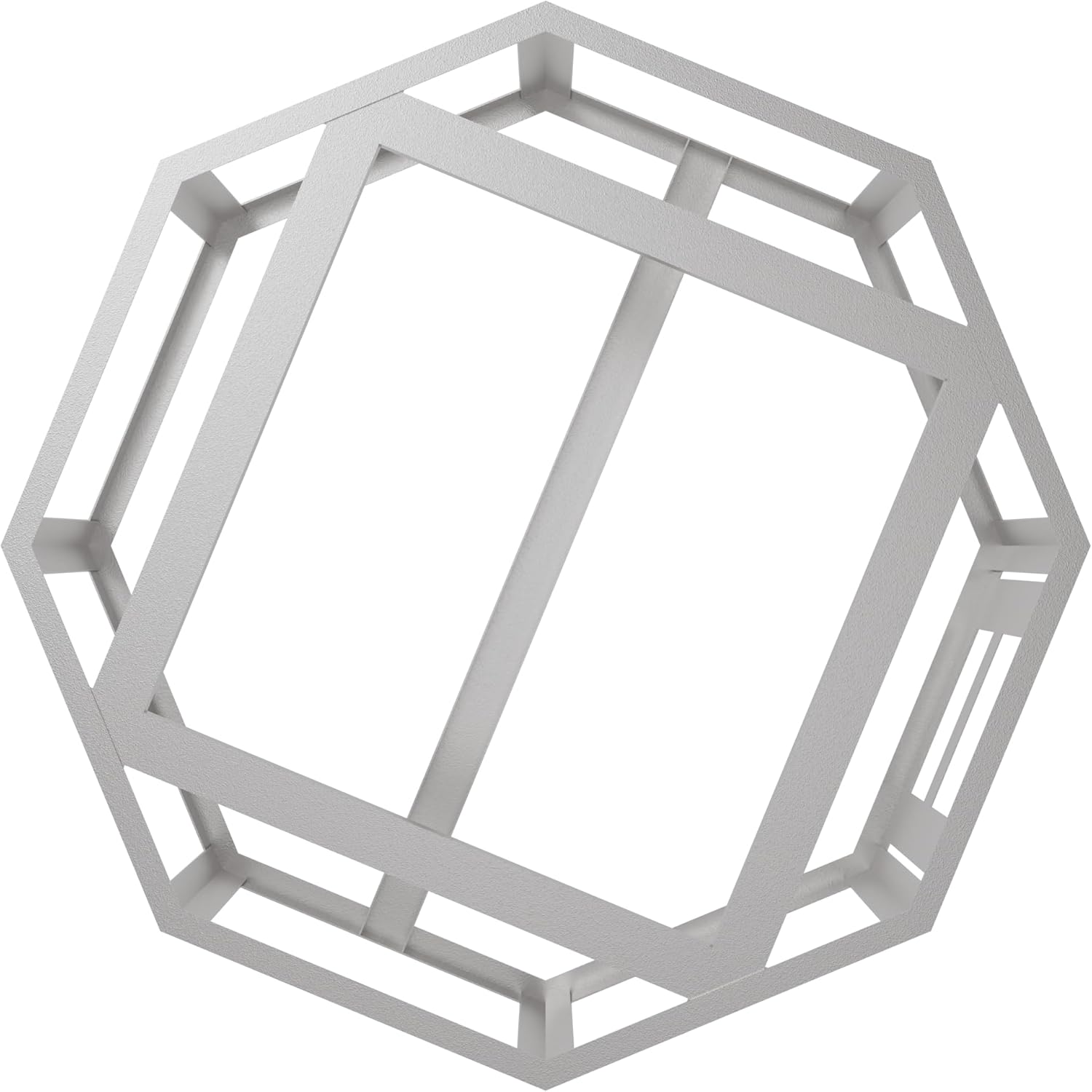 Ready-to-Finish 45-in Octagon x 18-in Concrete Fire Pit Kit for Outdoor Patio – Customizable Gas or Wood Burning Base – DIY & Contractor Friendly – Fits 25-in Burner or Breeo Zentro Insert