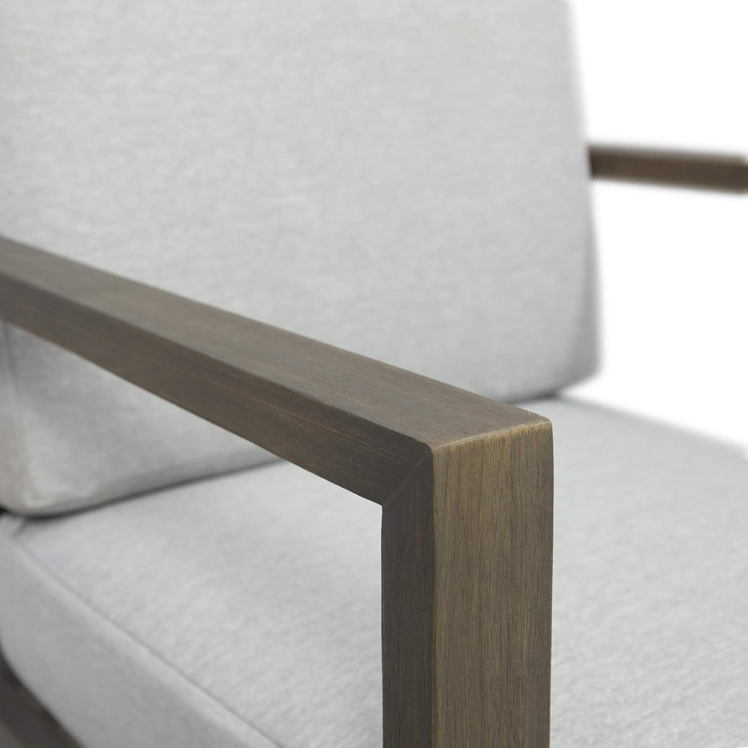 Great Deal Furniture Outdoor 4 Seater Chat Set with Fire Pit, Gray Finish, Light Gray, and Dark Gray