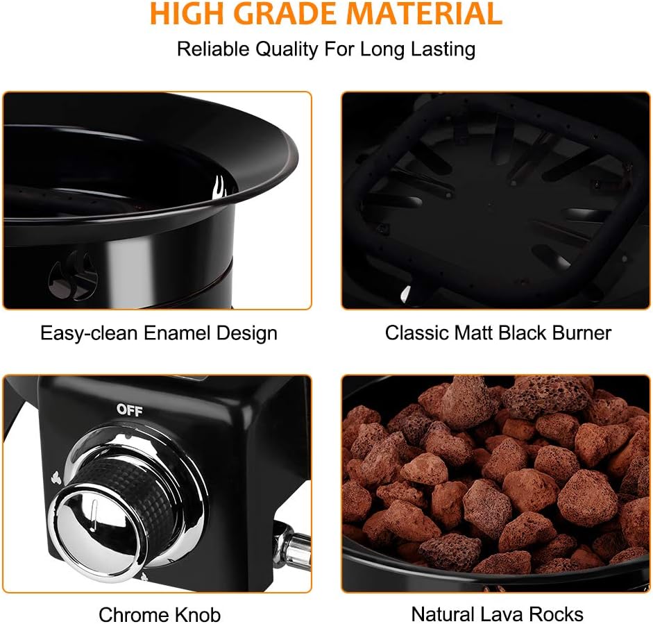 CAMPLUX Outdoor Propane Fire Pit Set