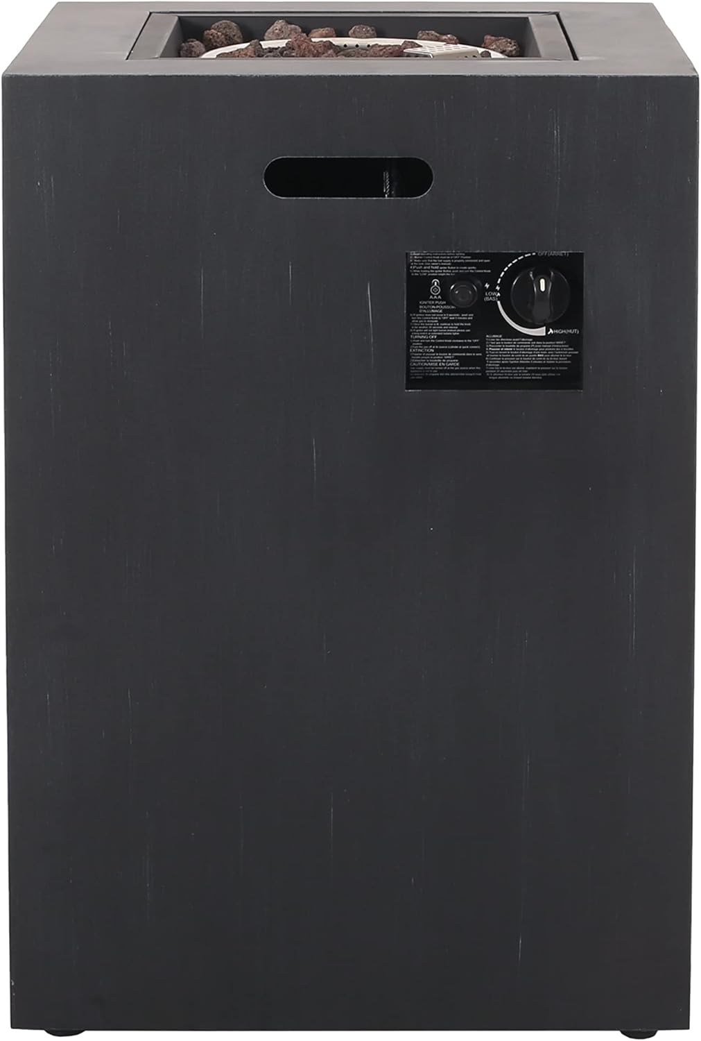 Christopher Knight Home 317232 Wellington Fire Pit, Brushed Black