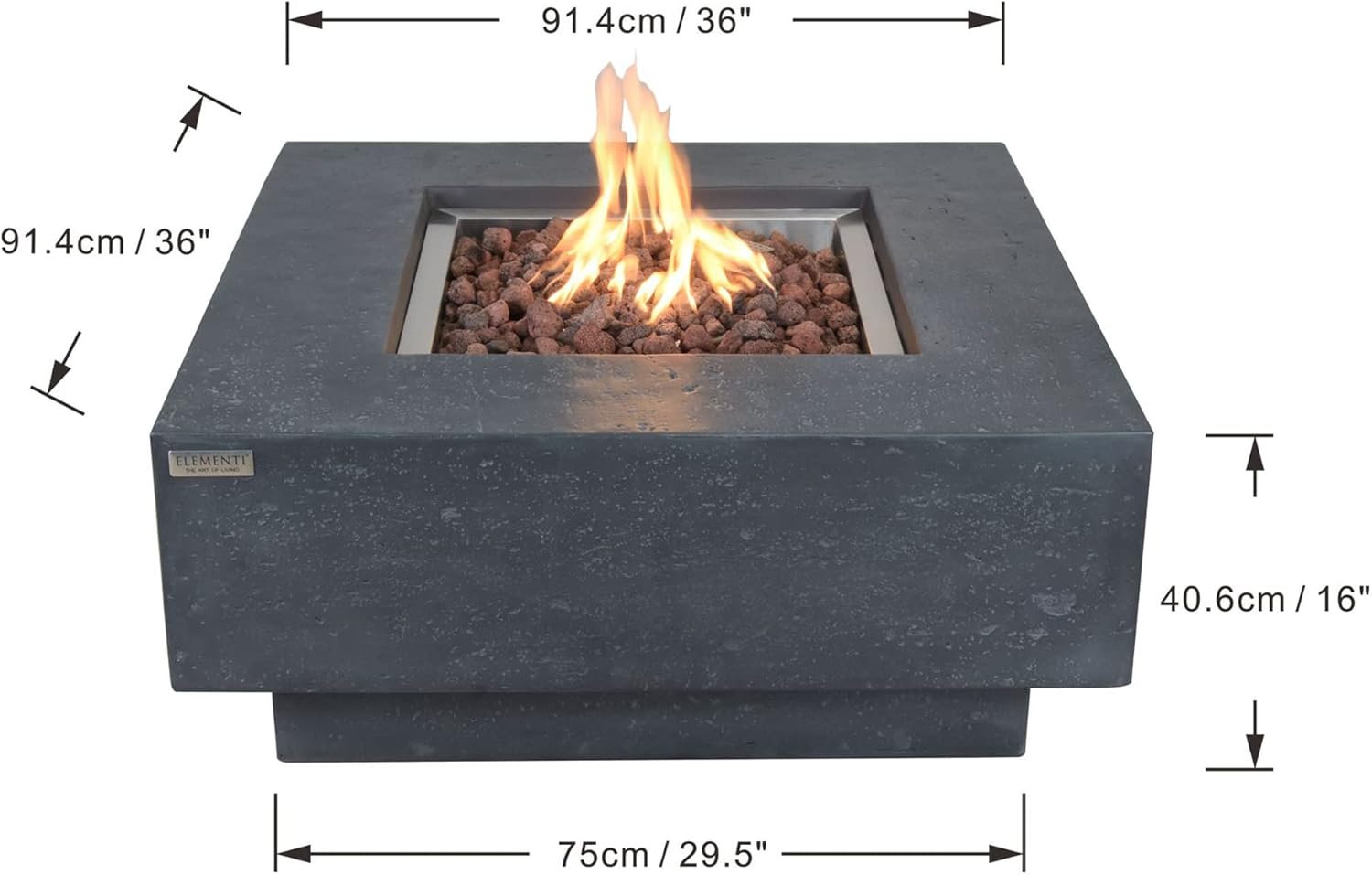 Manhattan Concrete Fire Pit 36