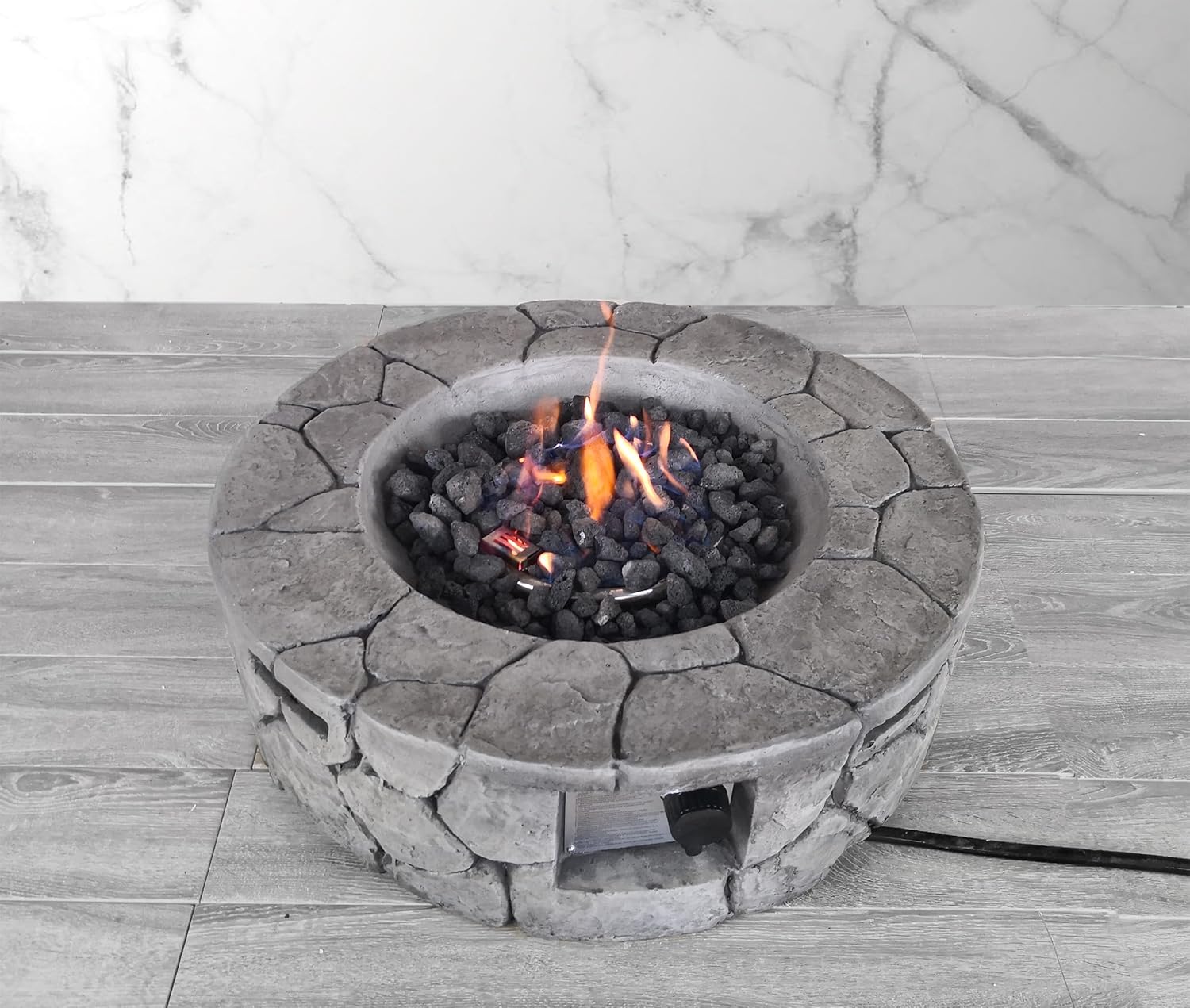 Modern Living Source International 9'' H x 28'' W Fiber Reinforced Concrete Outdoor Fire Pit(Stone Gray)