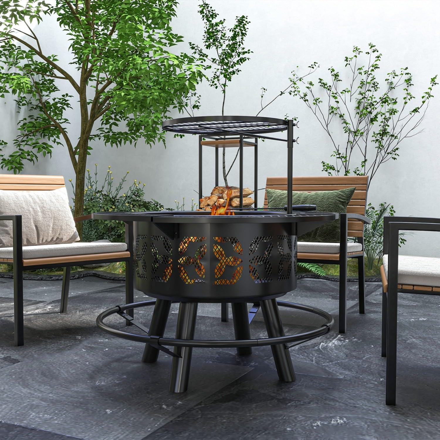 2-in-1 Fire Pit & Grill, 33