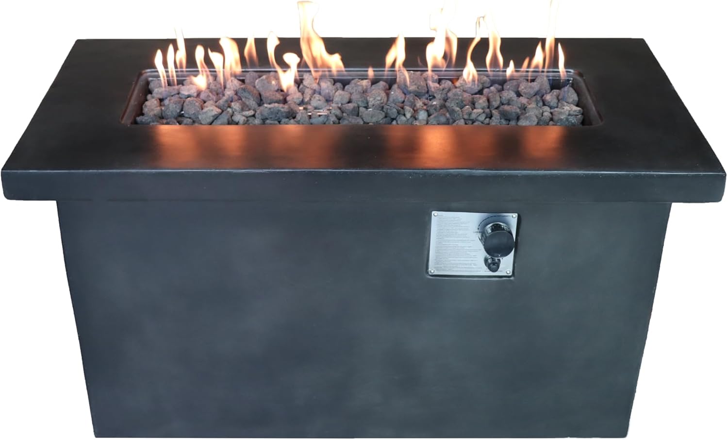 24'' H Concrete Propane,Natural Gas Outdoor Fire Pit Table LG24