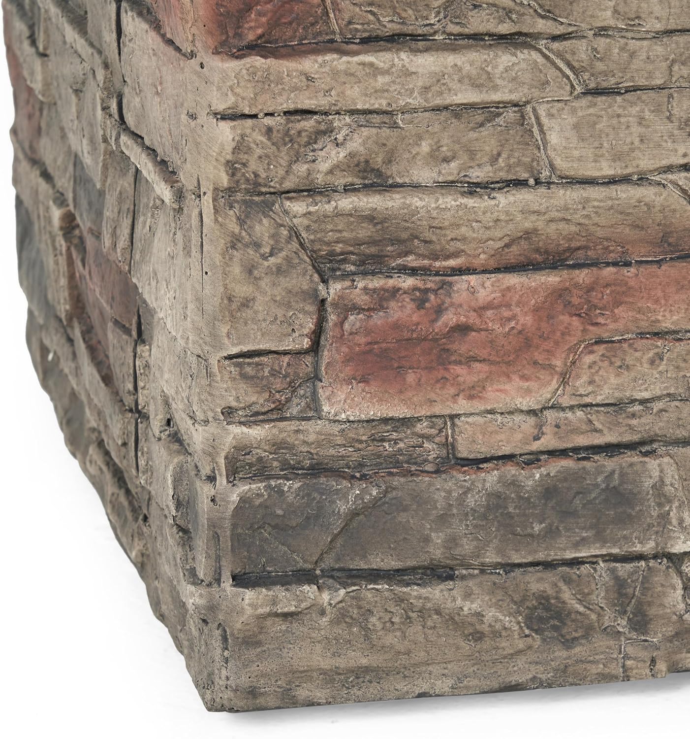 Hoonah Outdoor 40,000 BTU Lightweight Concrete Fire Pit Table, 32