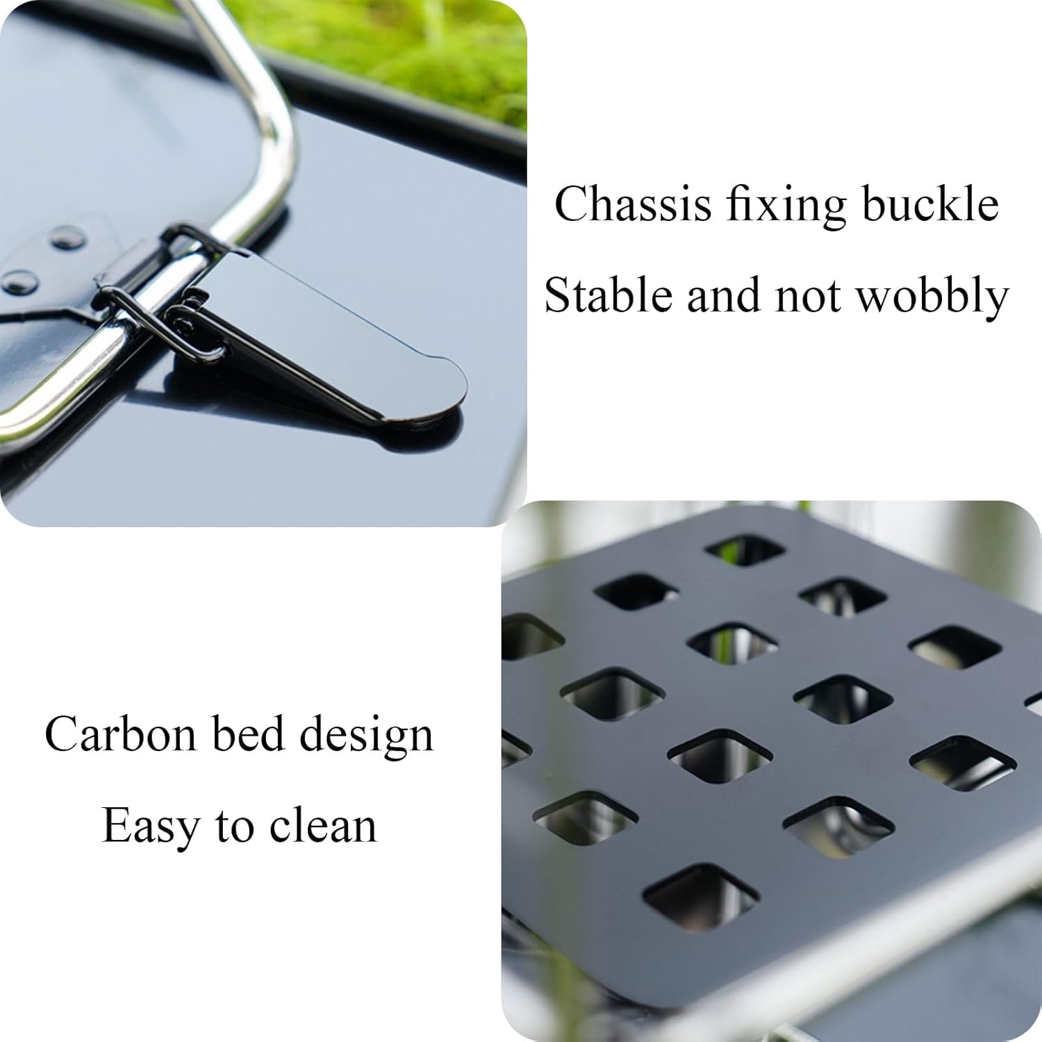 Fire Pit Portable Campfire Pit Collapsible Stainless Steel Grill for Camping Picnic Patio Backyard and Garden with Storage Bag,Large