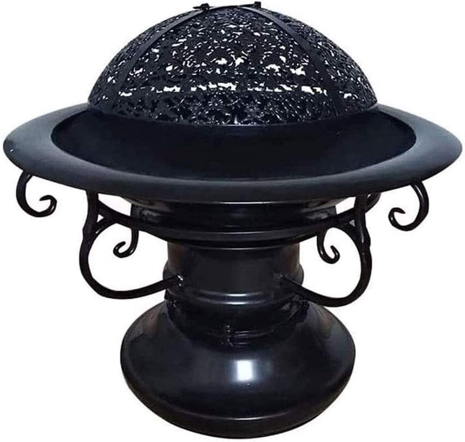 BBQ Grill Outdoor Fire Pits Outdoor Wood Burning Outdoor Fire Pits Metal Garden Fire Pit Basket Heater Log Wood Charcoal Burner Brazier Grill Stove for Backyard with Cover BBQ Cooking f