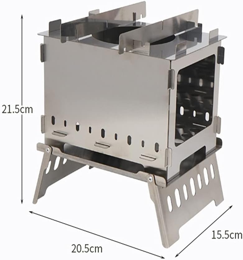 Fire Pit Outdoor Folding Cardnace Portable Charcoal Stove Camping Barbecue Rack Windproof Multipurpose