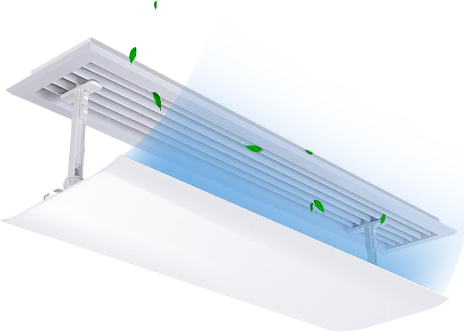Central Air Conditioning Vent Deflector - Adjustable Air Conditioner Redirector for Wall Units, Enhances Cooling & Heating Circulation, Home Vent Control Accessory