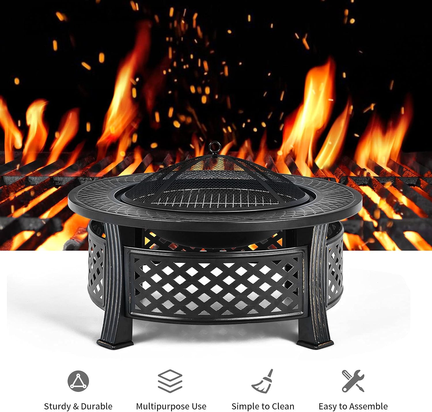 Giantex 3 in 1 Fire Pit, 32