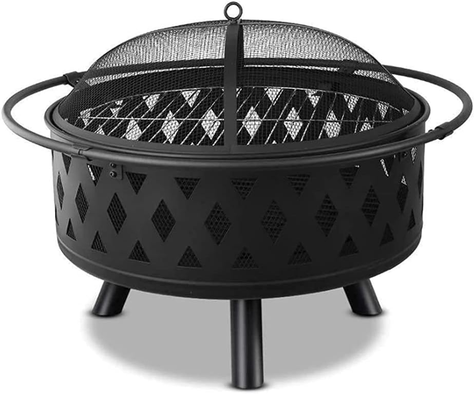 Outdoor Brazier Outdoor Party Bonfire Basin Firewood Stove Grill Courtyard Barbecue Grill Charcoal Heating Barbecue BBQ Fire Pit Portable Burning Brazier