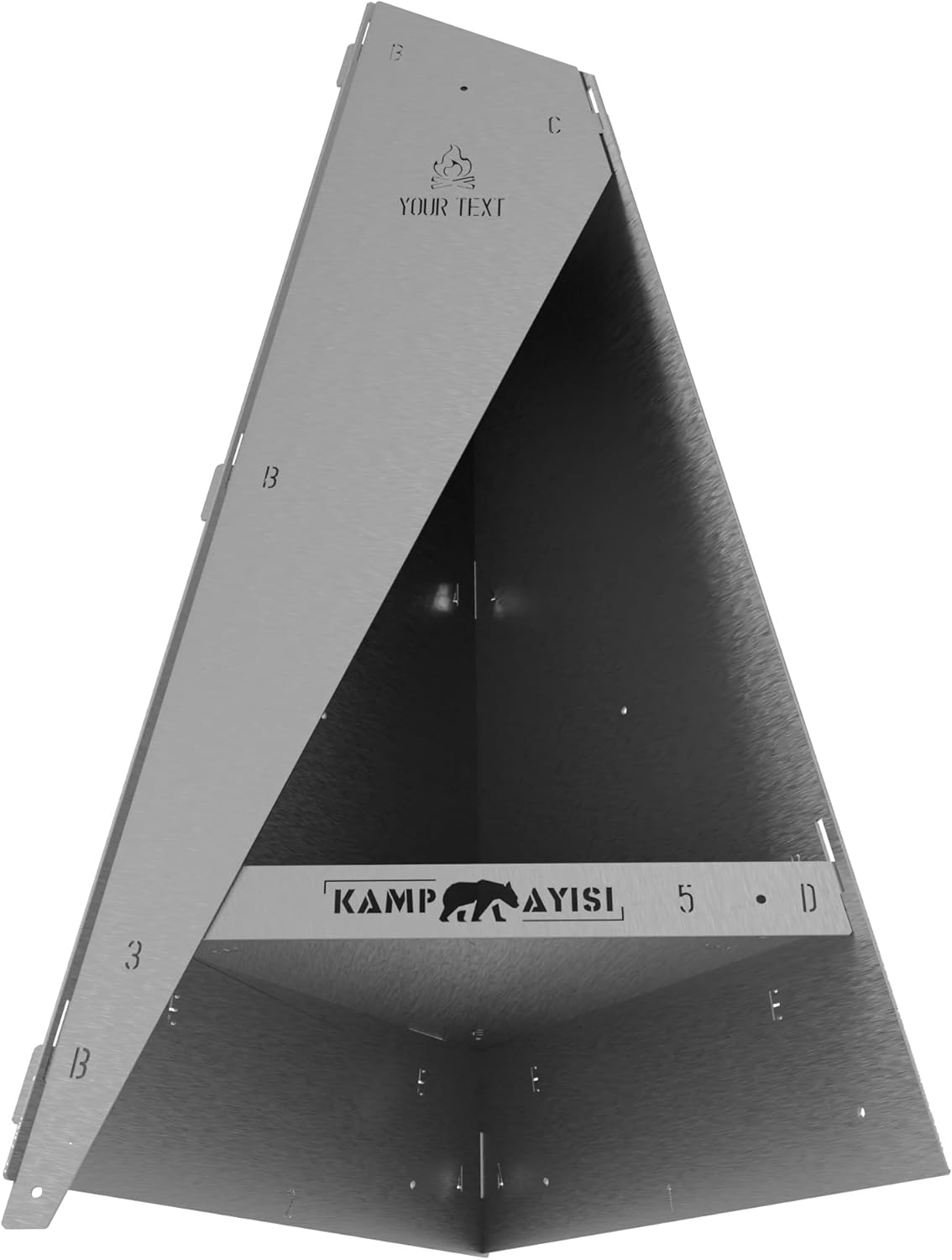 Foldable Outdoor Pyramid Stove and Garden Fireplace | Portable, Durable, 3mm Galvanized Steel Garden Heater and Fire Pit (BlazePeak)