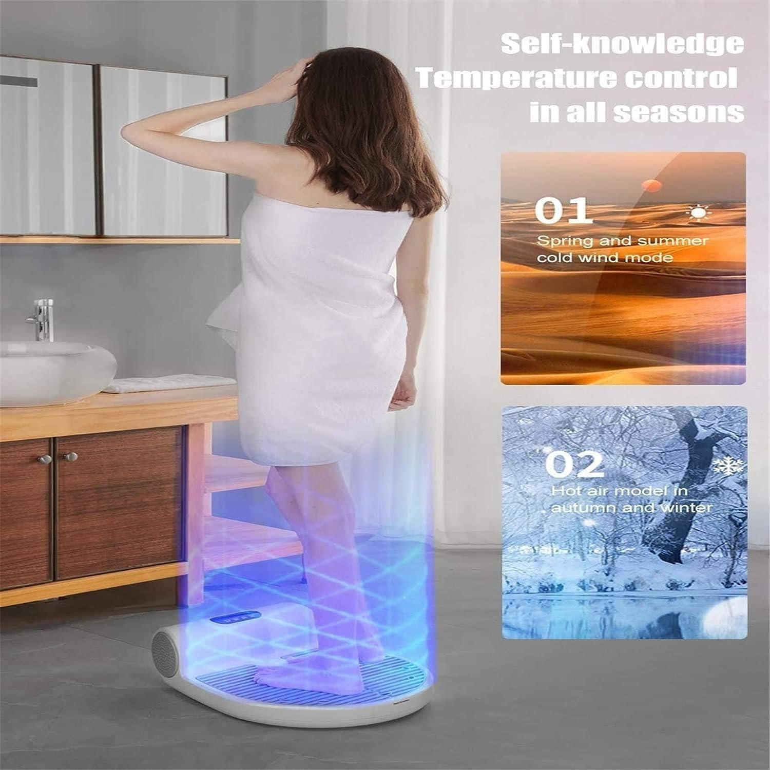 Full Body Dryer Machine,Negative Ions Body Heater Blow Dryer with Weightscale, with 2 Gears Adjustment,Heating and Cooling,Gravity Sensing