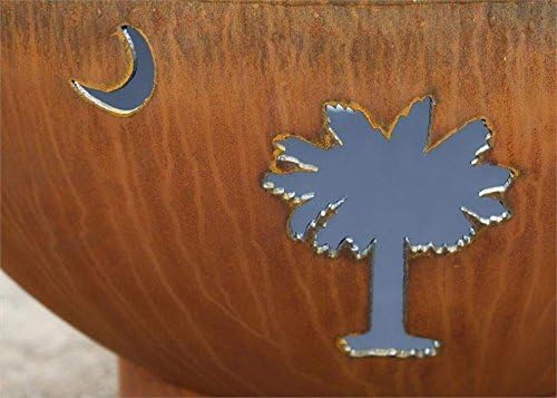 Fire Pit Art Tropical Moon Wood Fire Pit (Tropical-Moon)