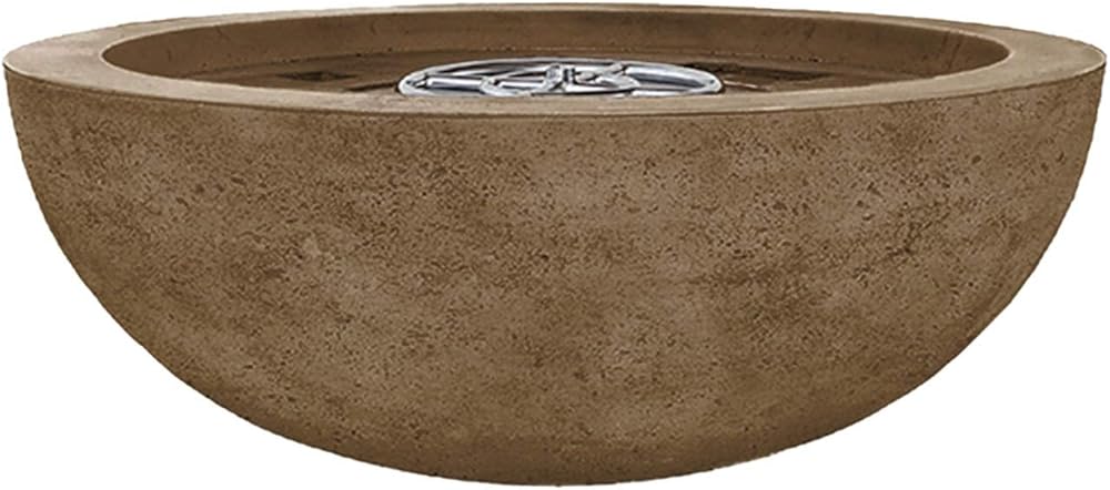 Prism Hardscapes Moderno 4 Concrete Gas Fire Pit (PH-404-1LP), Propane, Cafe, 48-Inch