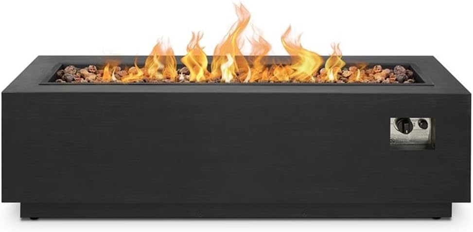 Home Square 2-Piece Set with Steel Propane Fire Pit and Tank Cover in Gray