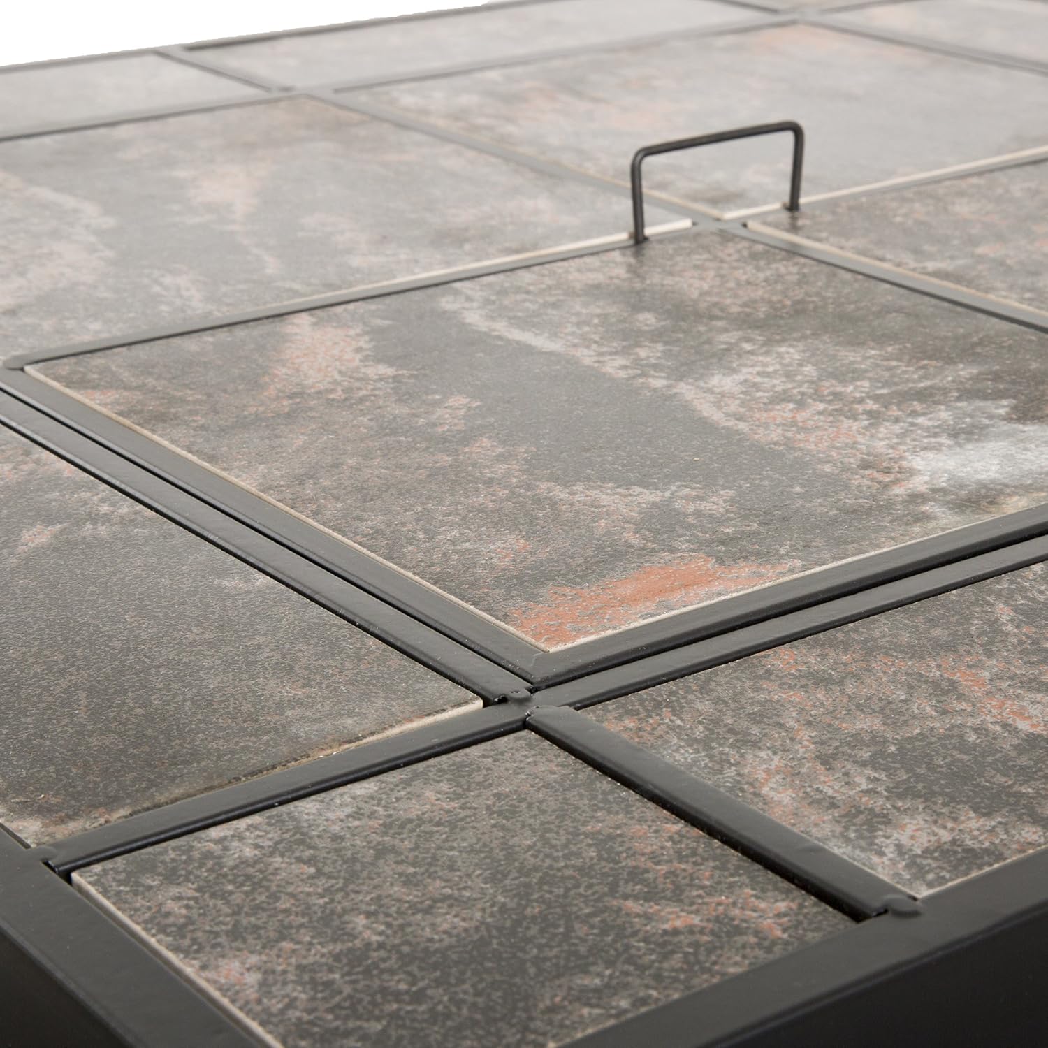 Fire Pit - 30-Inch Outdoor Firepit Table with Screen, Cover, and Poker - Outdoor Fire Pits for Backyard, Deck, Patio, or Porch by Pure Garden (Black)