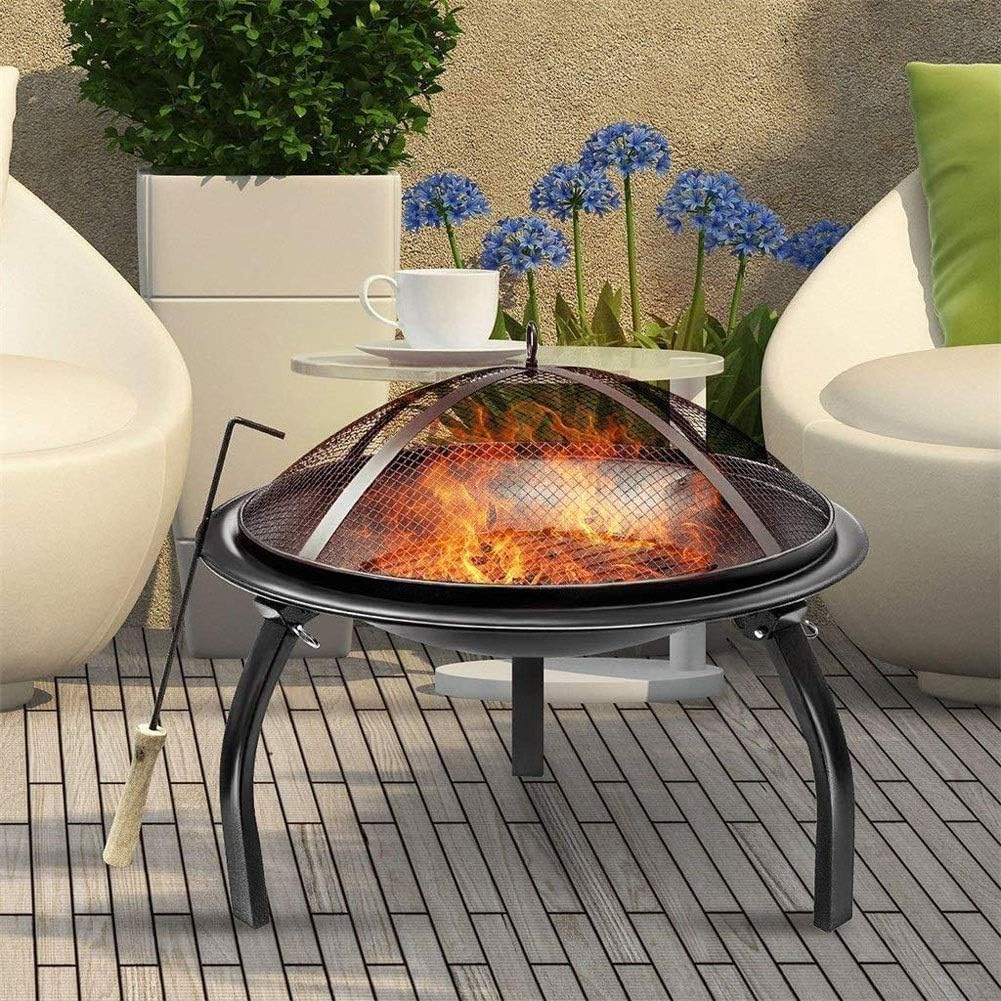 ItzZa Fire Pits Outdoor Wood Burning Firepit Fire Pit - Large Round Wood Burning Backyard & Patio Firepit Bowl