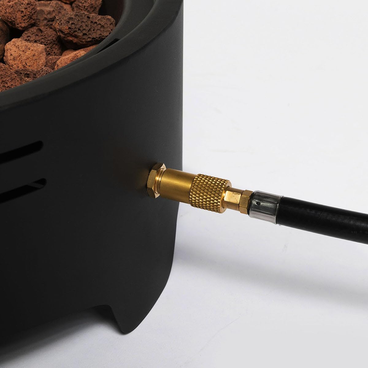 Gas Fire Pits for Outside Patio 15 Inch Small Fireplace Tabletop 40000 BTU Propane Fire Pit with Stainless Steel Burner Smokeless Outdoor Fireplace for Patio Backyard & Camping