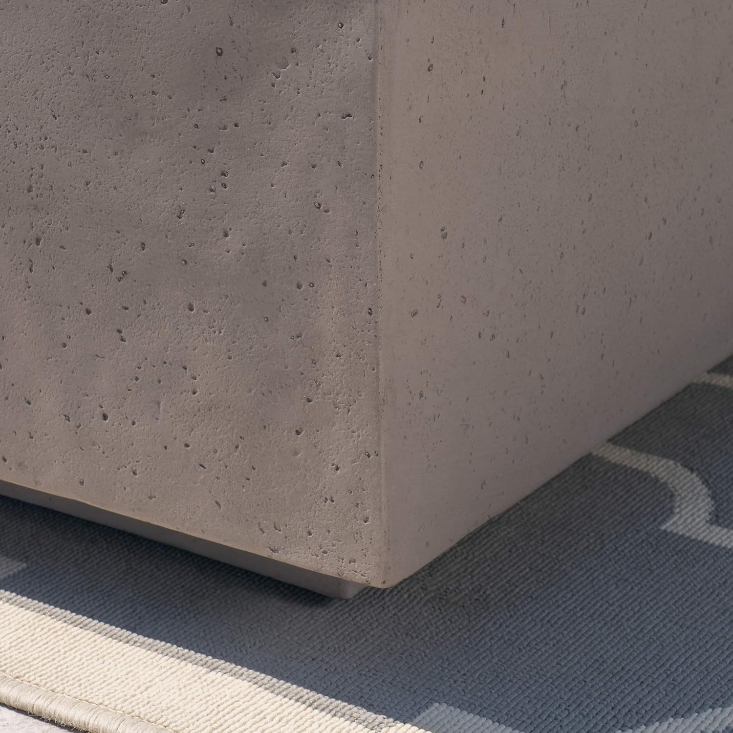 Great Deal Furniture Outdoor 4-Seater Aluminum Chat Set with Fire Pit and Tank Holder, Dark Gray and Black and Light Gray