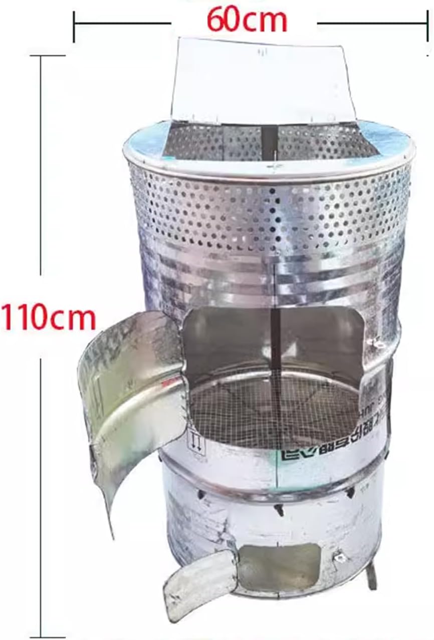 Burn Barrel Metal for Burning Circular Smokeless Fire Pit Easy Cleanup for Logs or Wood Pellets for Garden Paper Leaf Trash Wood Backyard