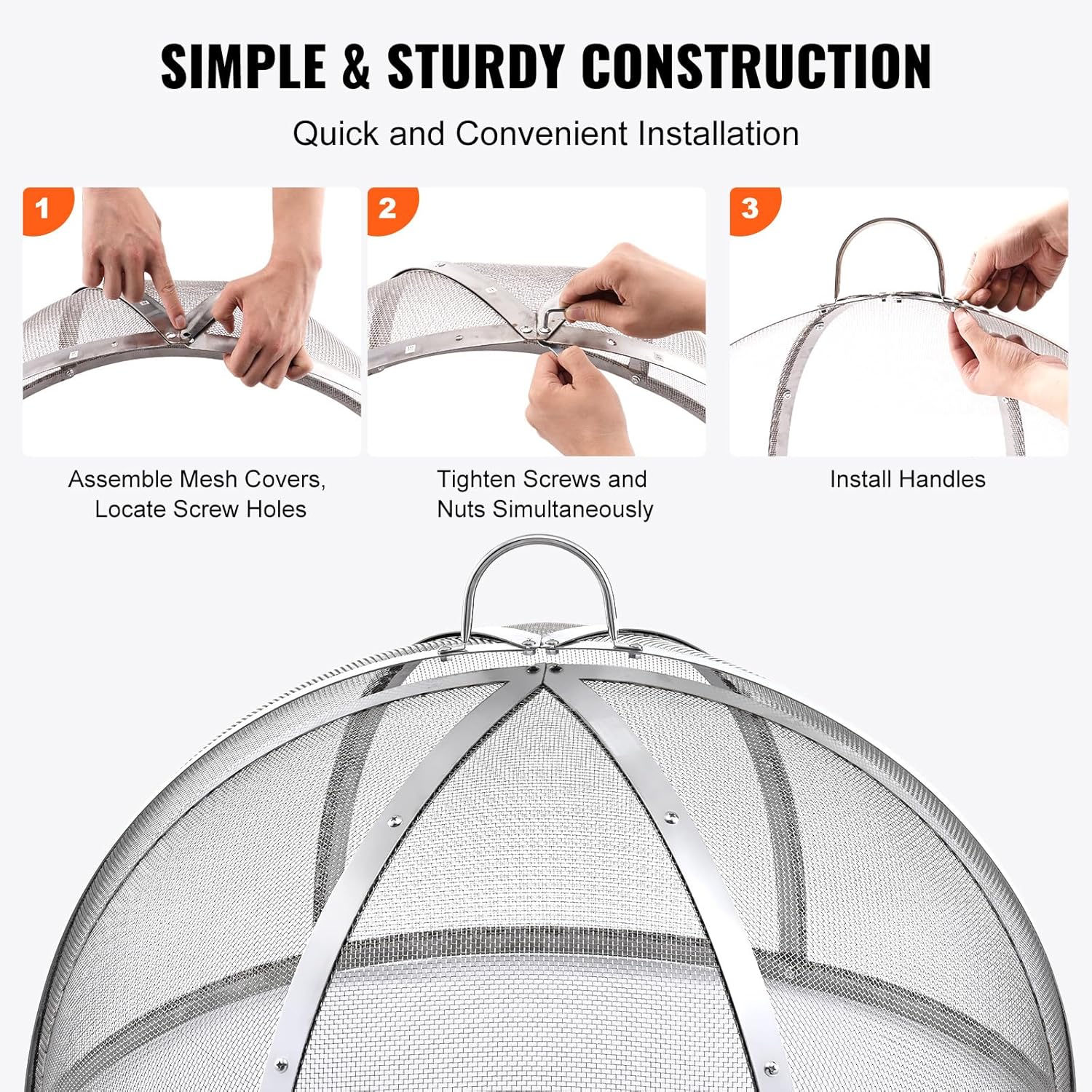 Happybuy Firepit Spark Screen Lid, 40