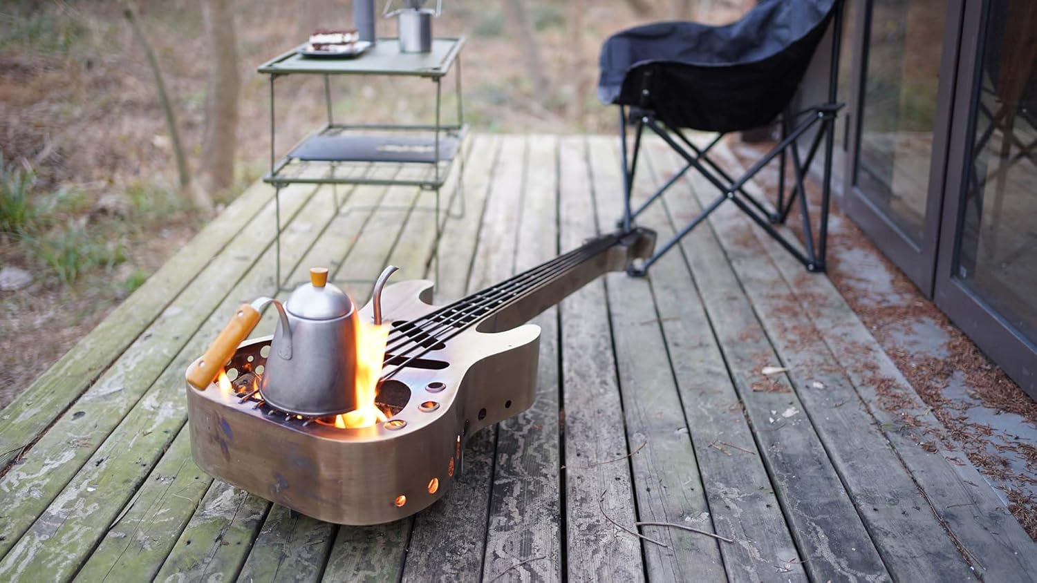 Guita Fire Pit Stainless Steel Wood Burning Outdoor Solo Stove-Includes Stand and Carry Bag, for Patio Yard Camping,Heating,Bonfire and Picnic