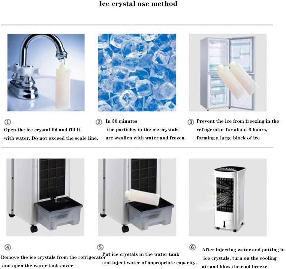 Cooling Fans Evaporative Air Cooler Fan Humidifier with Remote Control 2 Functions Heating and Cooling for Indoor Home Office 3 Speed Setting