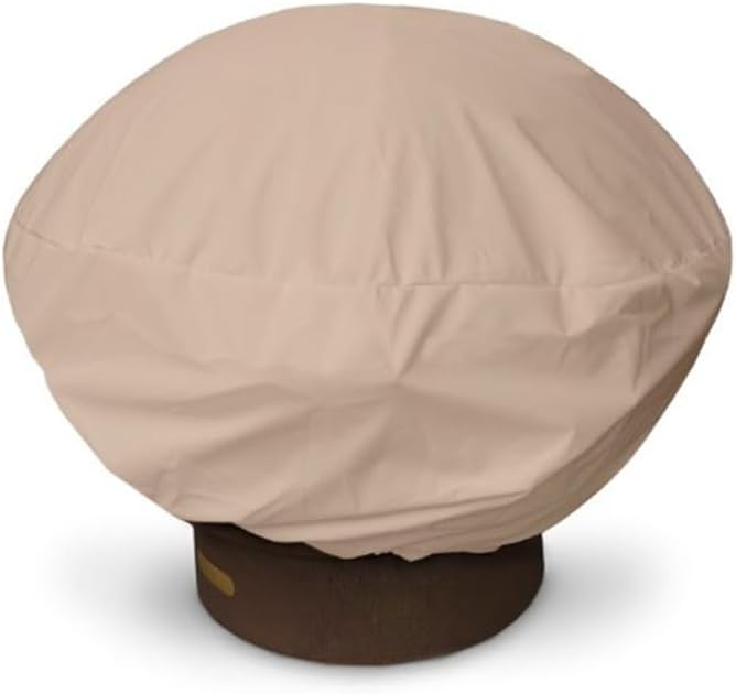 Maykoosh Fire Pit Cover 35 Inch - Round Outdoor Furniture Protective Cover