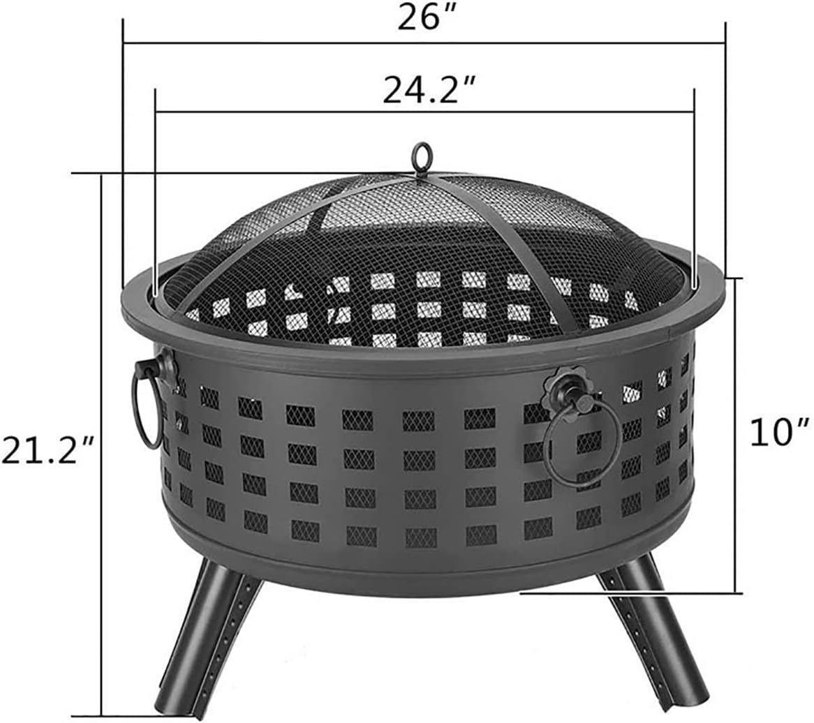 Camping Stove,Wood Burning Pit,Portable Fireplace, Outdoor Wood Burning Firepit, Camping Stove for Hot Tents and Patio,2 in 1 Fire Pit Patio Barbecue Grill