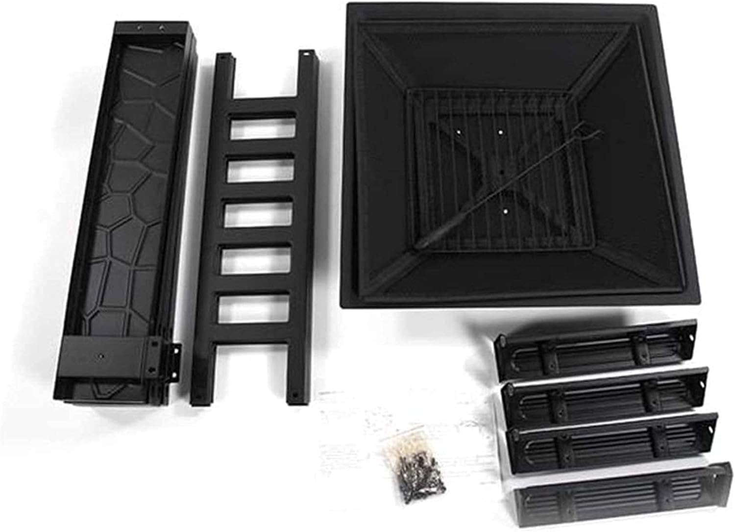 Small Firepit, Fire Pit Steel Folding Outdoor, Grill Camping Bowl BBQ with Poker Ice Pit Garden Patio Heater Metal Firepit for Outside Camping Barbecue