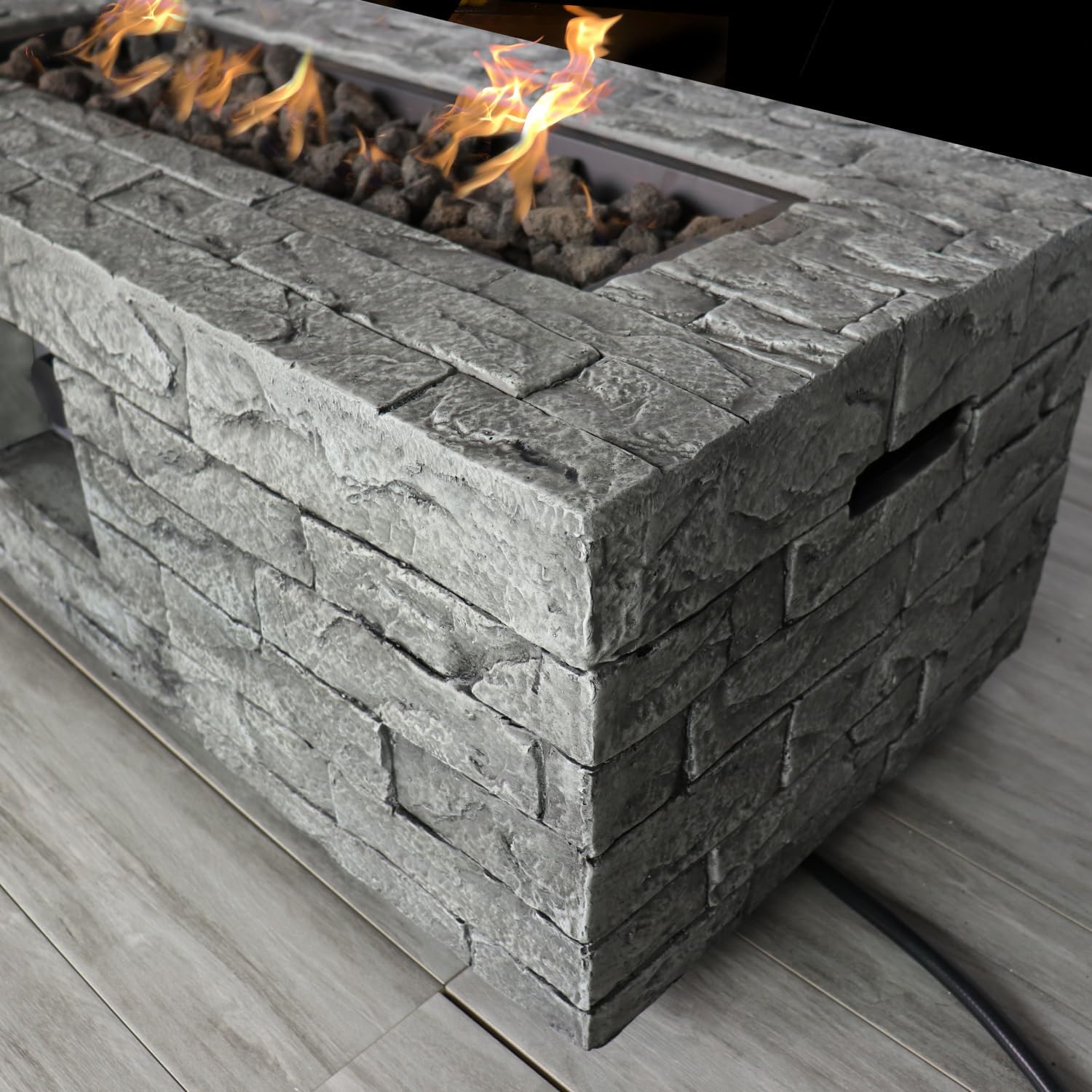 Fiber Reinforced Concrete Propane,Natural Gas Fire Pit Table