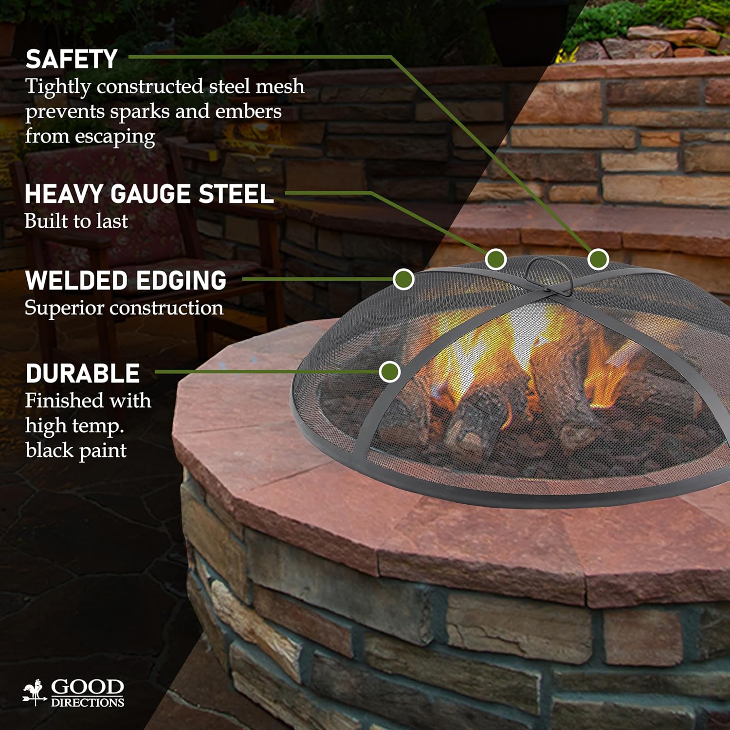 Good Directions Fire Pit Spark Screens, 40