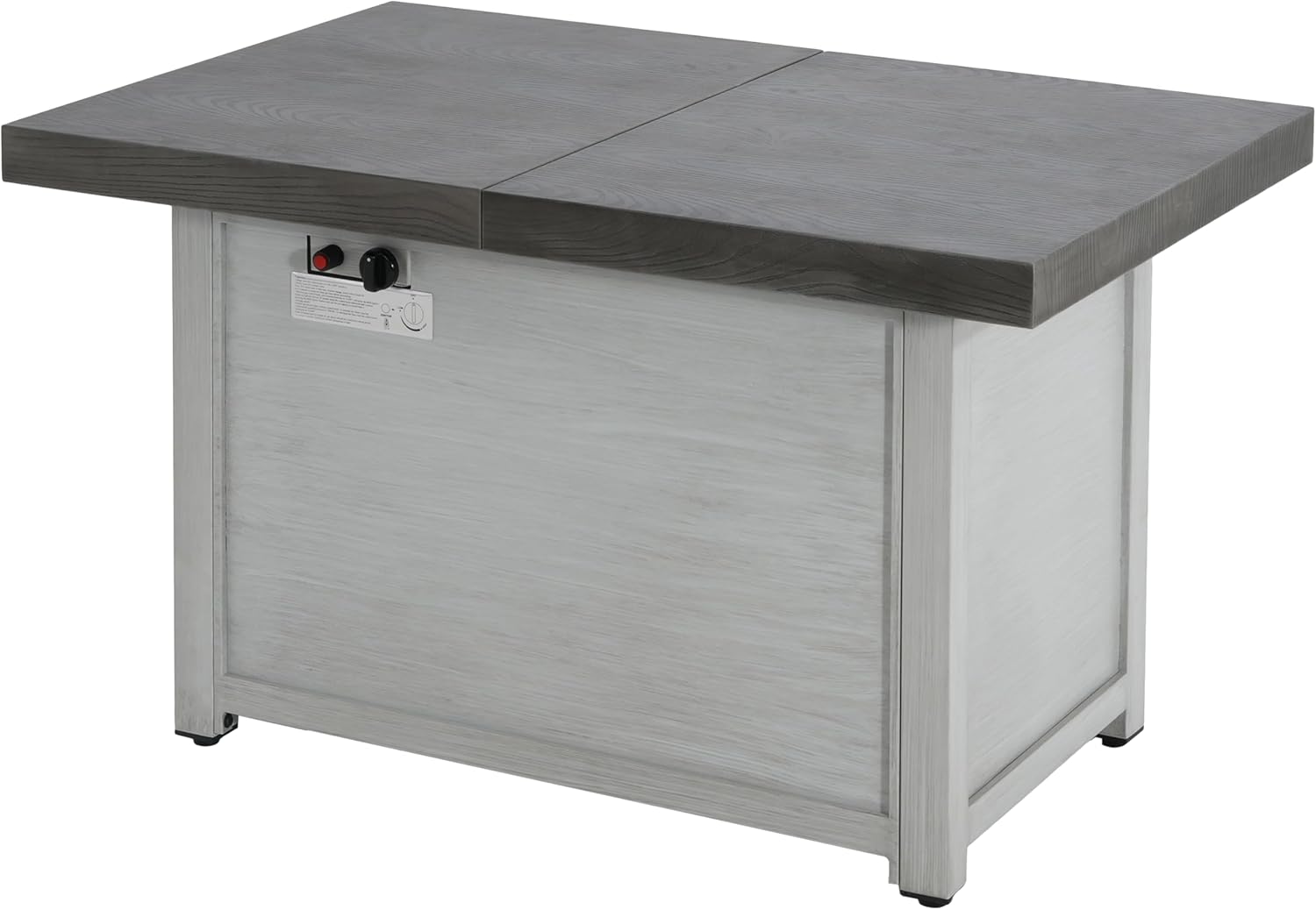 Christopher Knight Home Akali Extendable Outdoor Fire Pit Table with Lava Rocks and Protect Cover, Aluminium Alloy Tabletop Fire Pit with Steel Frame, Patio Fireplace Table, 50000 BTU, Dark Grey